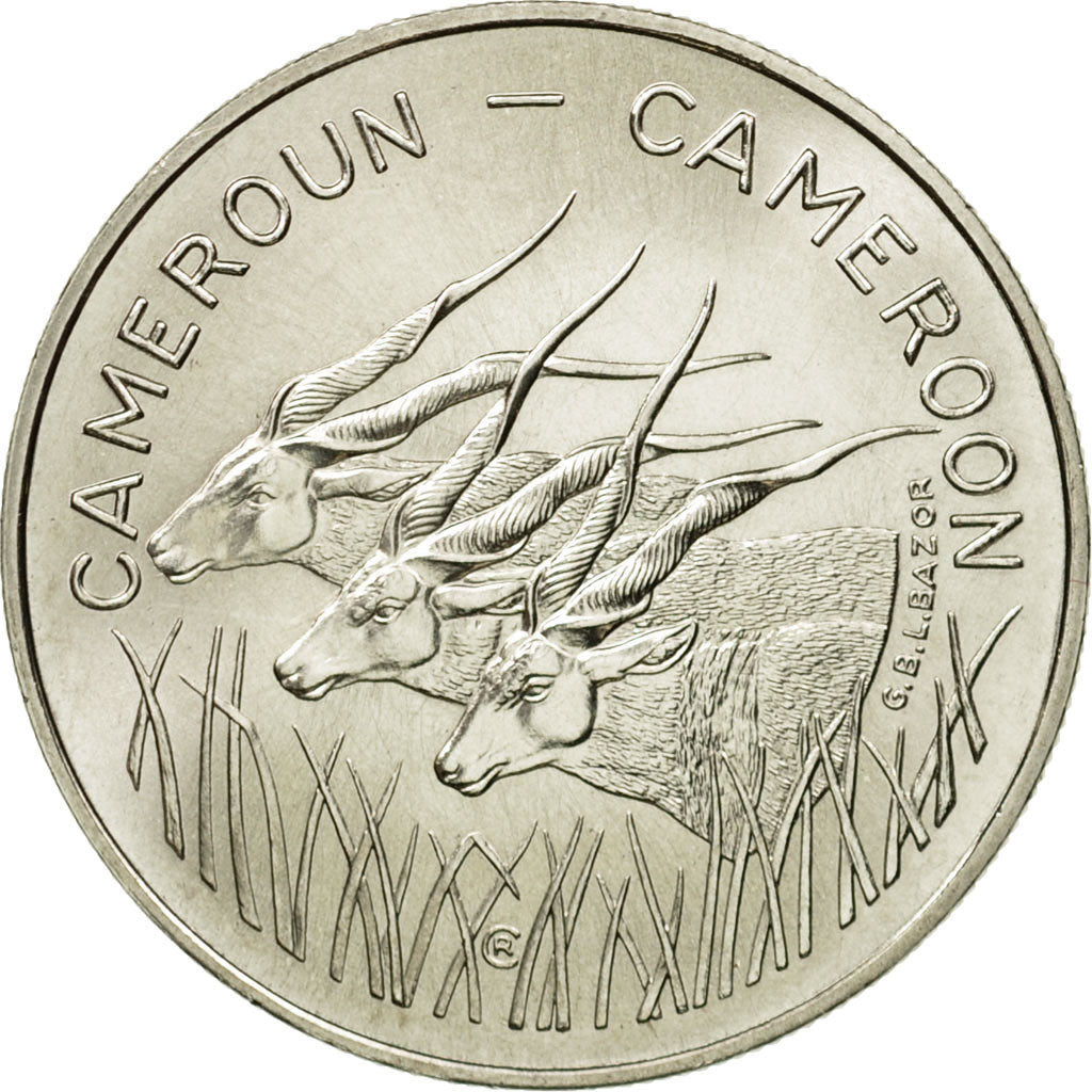 Coin, Cameroon, 100 Francs, 1975, Paris, ESSAI, MS(65-70), Nickel, KM:E16