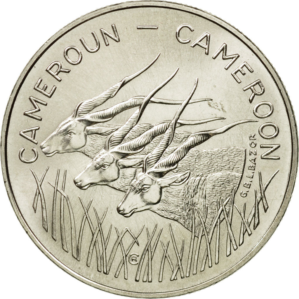 Coin, Cameroon, 100 Francs, 1975, Paris, ESSAI, MS(65-70), Nickel, KM:E16