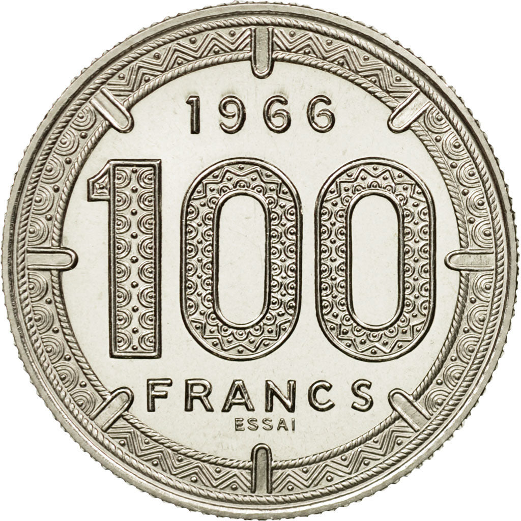 Moneta, Camerun, 100 Francs, 1966, Paris, ESSAI, FDC, Nichel, KM:E11
