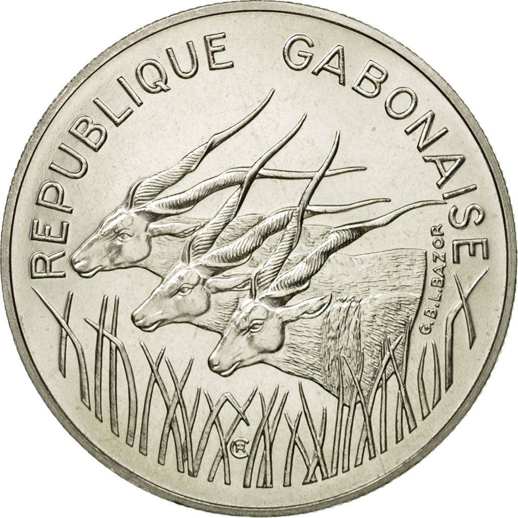 Coin, Gabon, 100 Francs, 1975, Paris, ESSAI, MS(65-70), Nickel, KM:E6