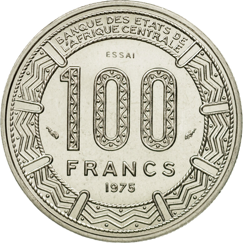Coin, Gabon, 100 Francs, 1975, Paris, ESSAI, MS(65-70), Nickel, KM:E6