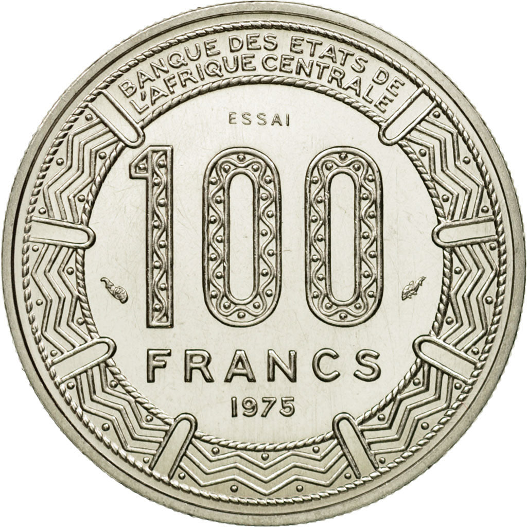 Coin, Congo Republic, 100 Francs, 1975, Paris, ESSAI, MS(65-70), Nickel, KM:E3