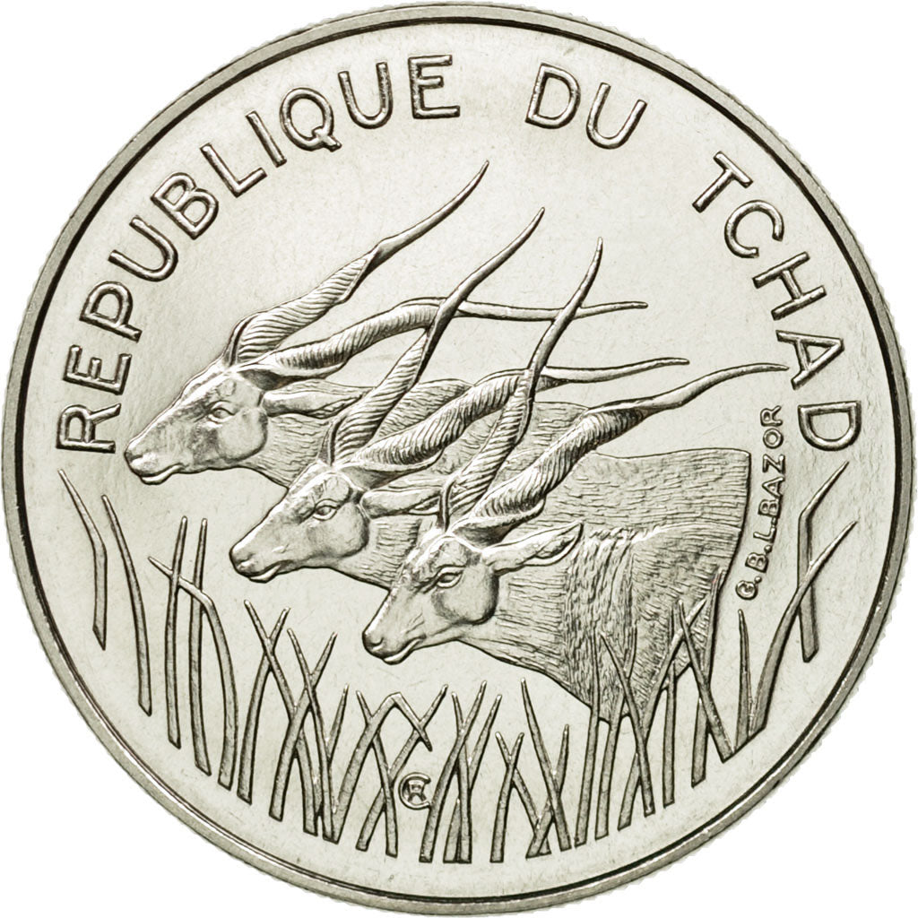 Coin, Chad, 100 Francs, 1971, Paris, ESSAI, MS(65-70), Nickel, KM:E3