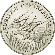 Coin, Central African Republic, 100 Francs, 1975, Paris, ESSAI, MS(65-70)