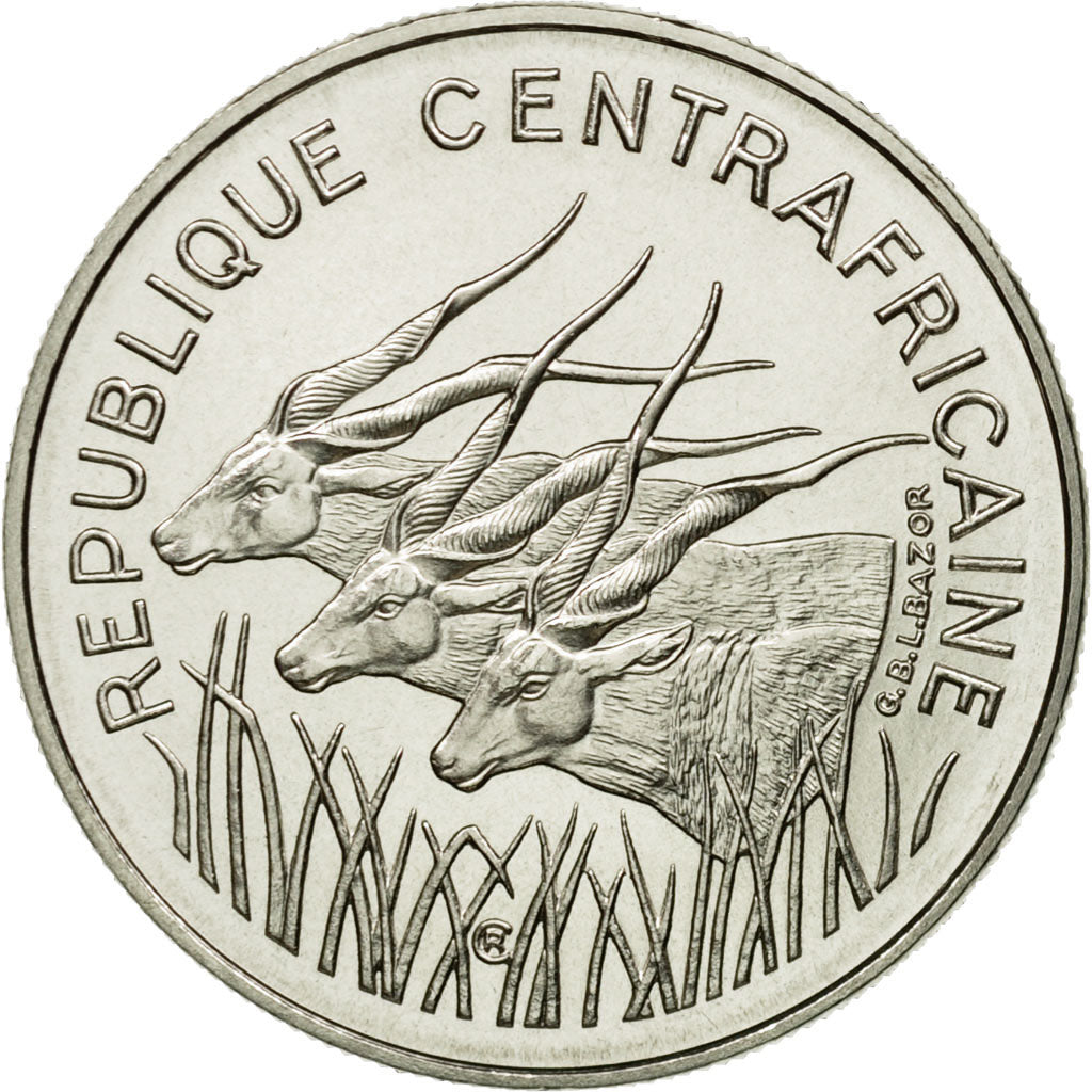 Coin, Central African Republic, 100 Francs, 1971, Paris, ESSAI, MS(65-70)