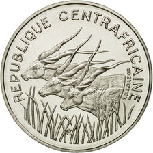 Coin, Central African Republic, 100 Francs, 1971, Paris, ESSAI, MS(65-70)