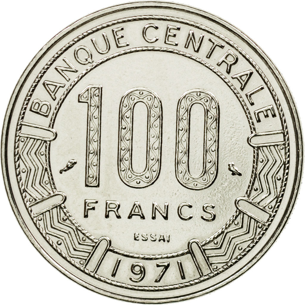Moneta, Gabon, 100 Francs, 1971, Paris, ESSAI, SPL+, Nichel, KM:E3