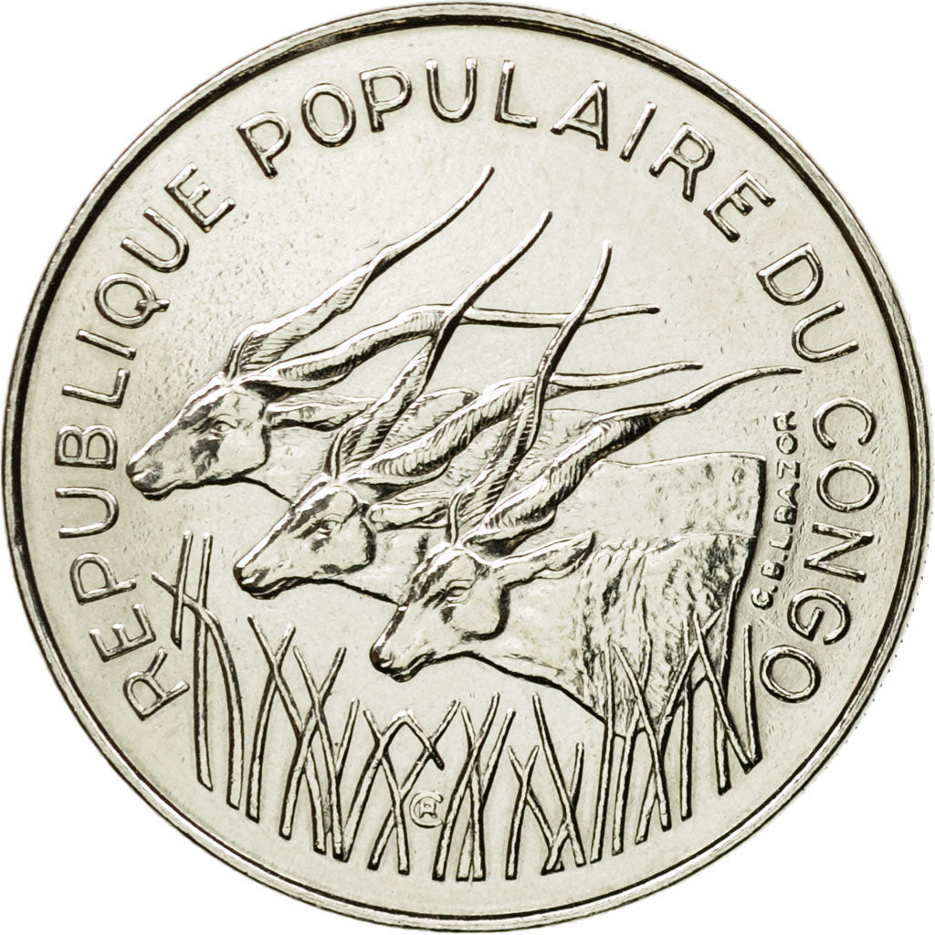 Coin, Congo Republic, 100 Francs, 1971, Paris, ESSAI, MS(64), Nickel, KM:E1