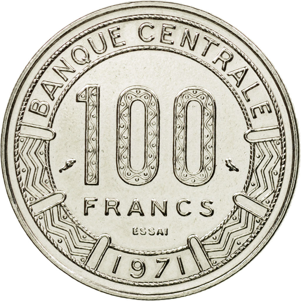 Coin, Congo Republic, 100 Francs, 1971, Paris, ESSAI, MS(64), Nickel, KM:E1