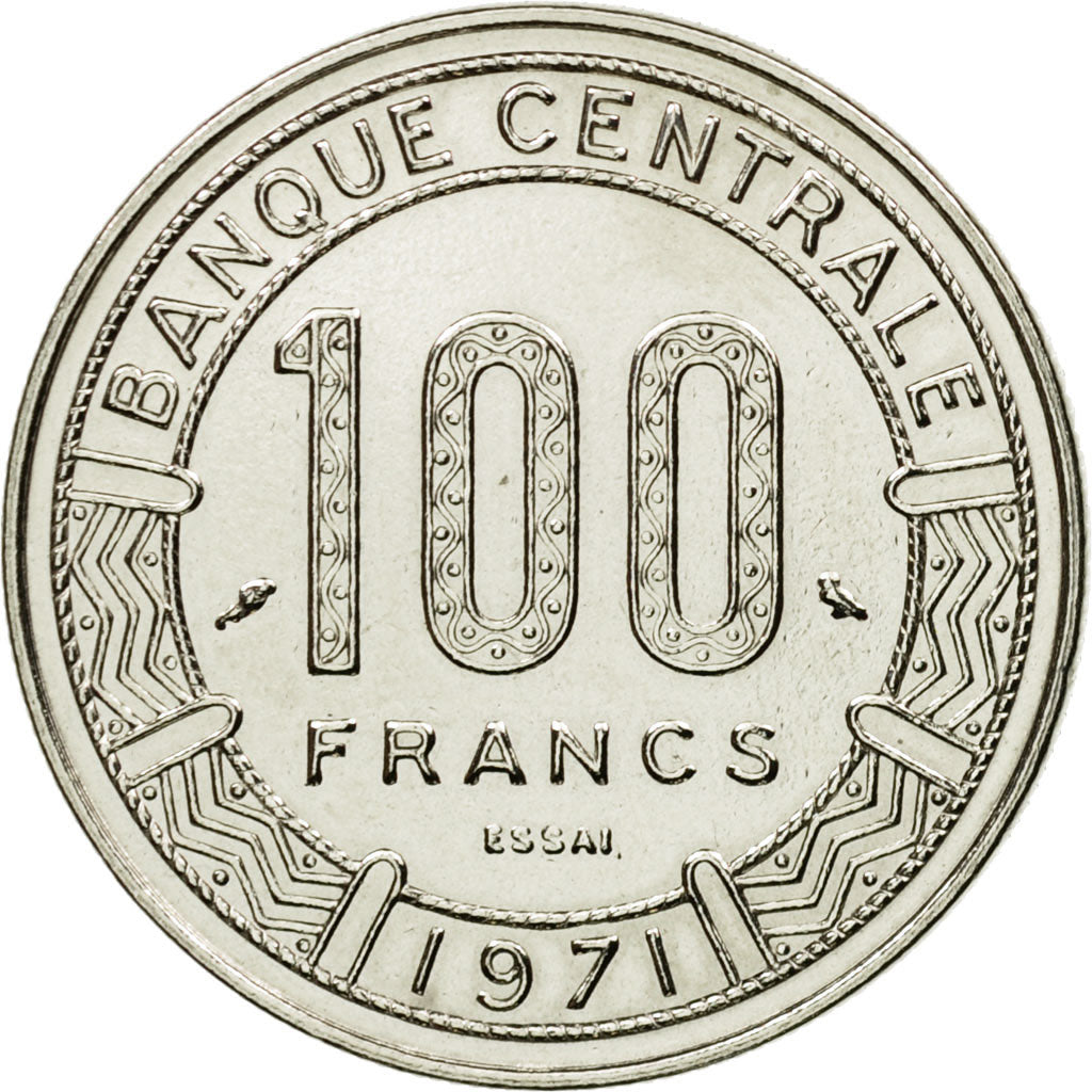 Coin, Congo Republic, 100 Francs, 1971, Paris, ESSAI, MS(63), Nickel, KM:E1