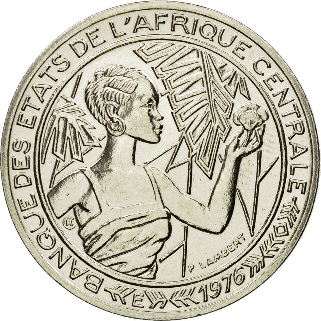 Coin, Central African States, 500 Francs, 1976, Paris, ESSAI, MS(64), Nickel