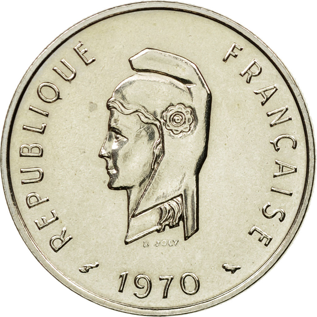 Coin, FRENCH AFARS & ISSAS, 50 Francs, 1970, Paris, ESSAI, MS(64)