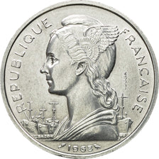 Coin, FRENCH AFARS & ISSAS, 5 Francs, 1968, Paris, ESSAI, MS(64), Aluminium