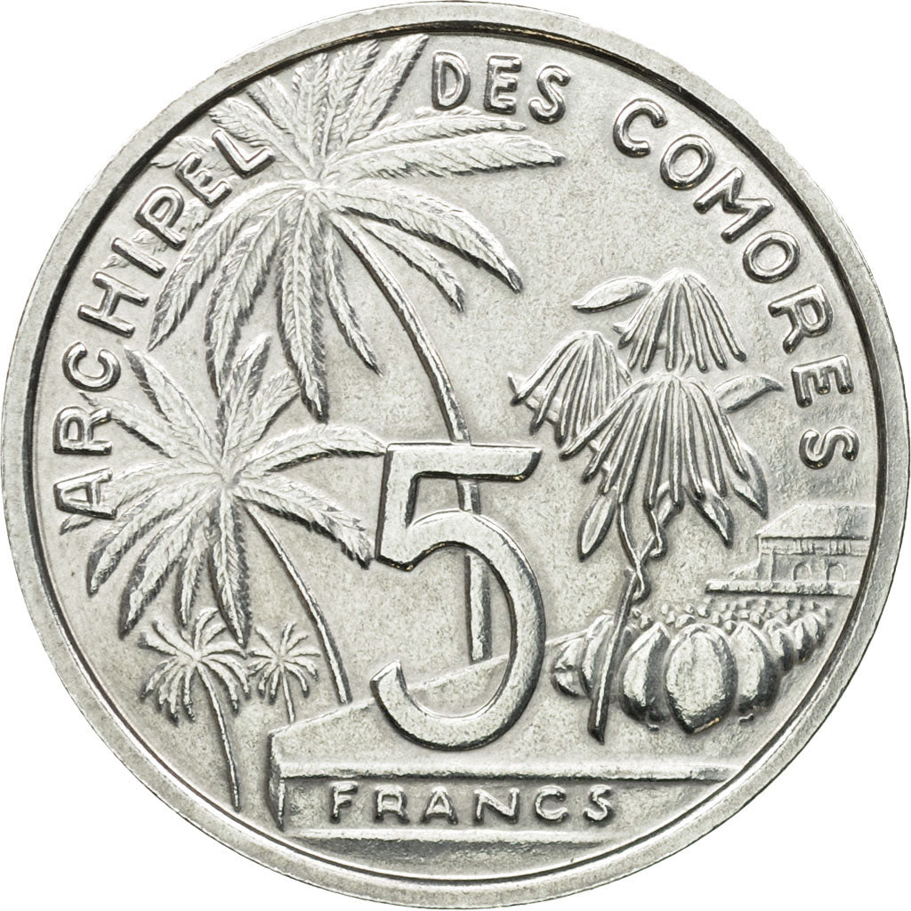 Moneta, Comore, 5 Francs, 1964, Paris, ESSAI, SPL+, Alluminio, KM:E3