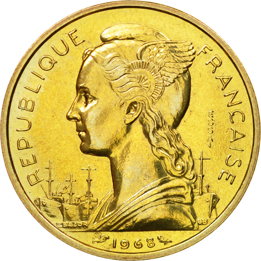Münze, FRENCH AFARS & ISSAS, 20 Francs, 1968, Paris, ESSAI, UNZ, Cupro-nickel