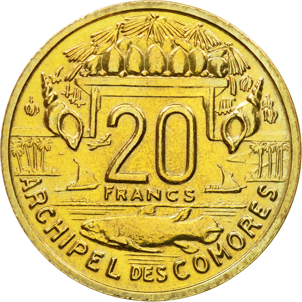 Coin, Comoros, 20 Francs, 1964, Paris, ESSAI, MS(63), Bronze-Aluminium-Nickel