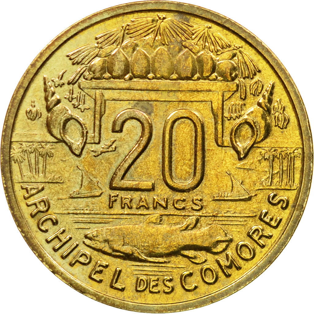 Coin, Comoros, 20 Francs, 1964, Paris, ESSAI, MS(63), Bronze-Aluminium-Nickel
