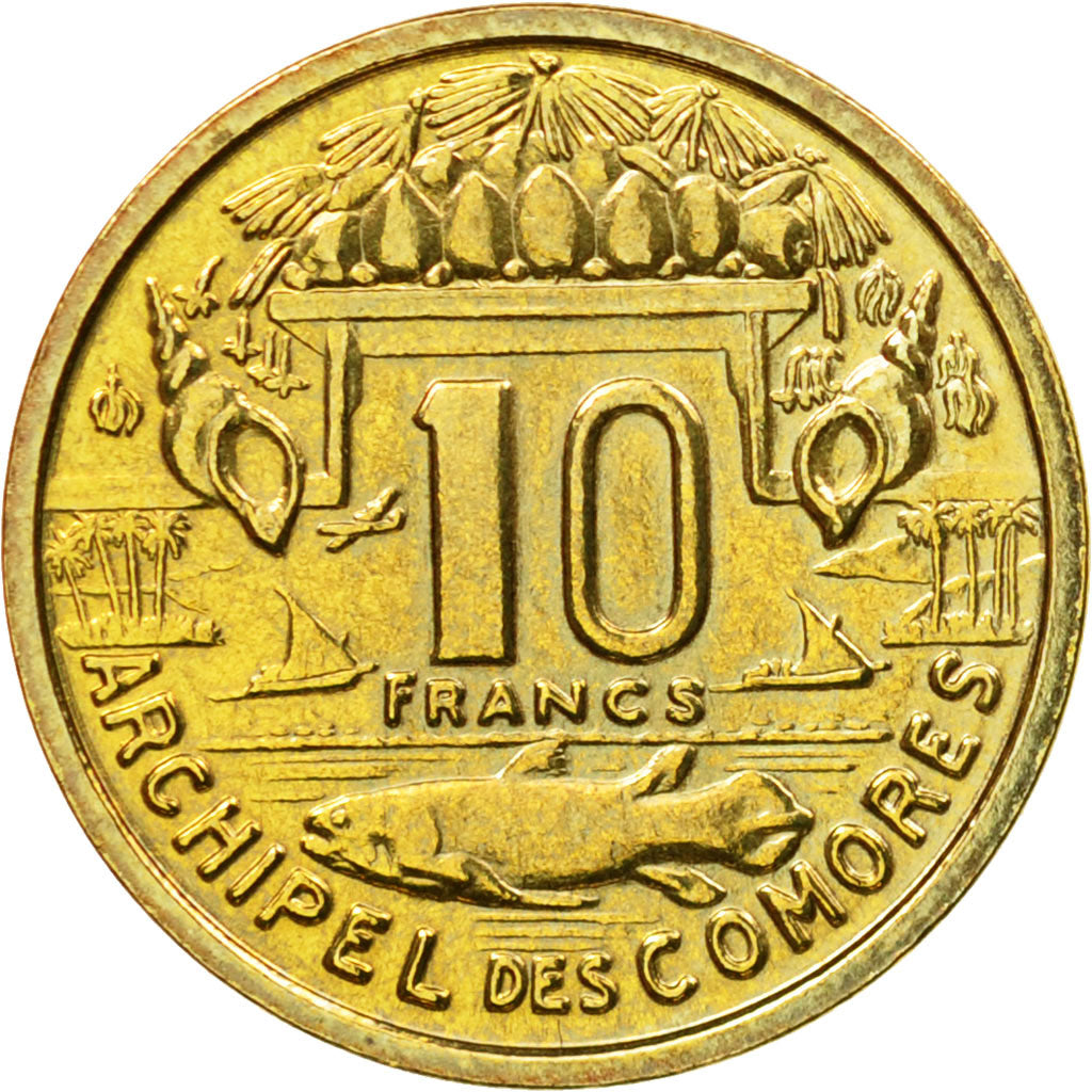 Monnaie, Comoros, 10 Francs, 1964, Paris, ESSAI, SPL, Bronze-Aluminium-Nickel