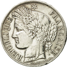 Moneda, Francia, Cérès, 5 Francs, 1849, Paris, MBC+, Plata, KM:761.1