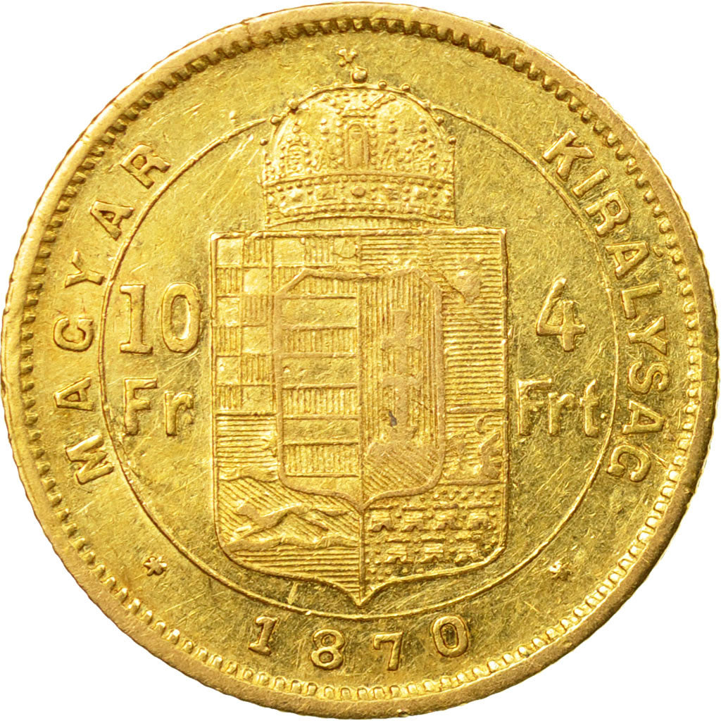 Coin, Hungary, Franz Joseph I, 4 Forint 10 Francs, 1870, Kormoczbanya