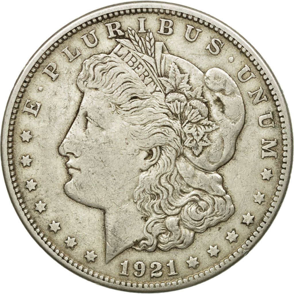 Coin, United States, Morgan Dollar, 1921, San Francisco, EF(40-45), KM 110