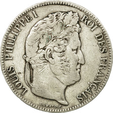 Moneta, Francia, Louis-Philippe, 5 Francs, 1837, Rouen, BB, Argento, KM:749.2