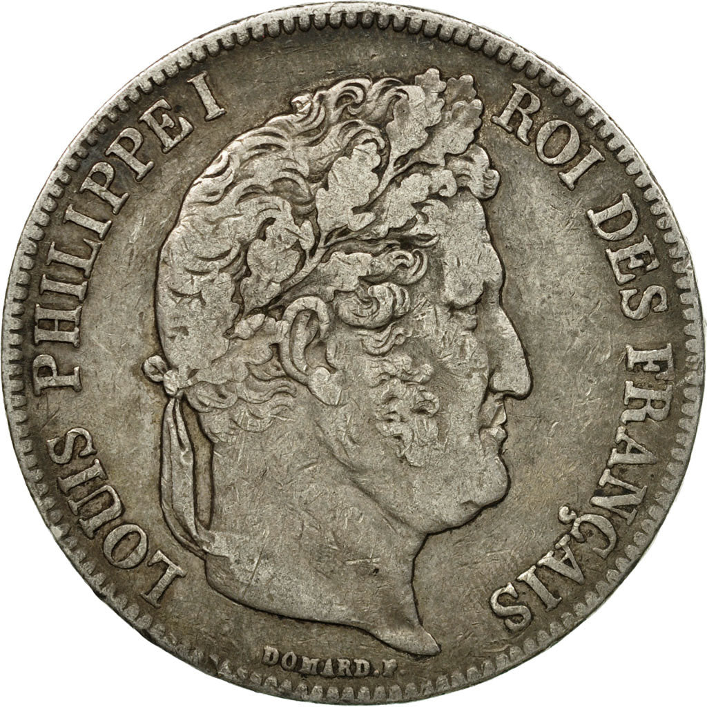 Münze, Frankreich, Louis-Philippe, 5 Francs, 1839, Rouen, S+, Silber, KM:749.2