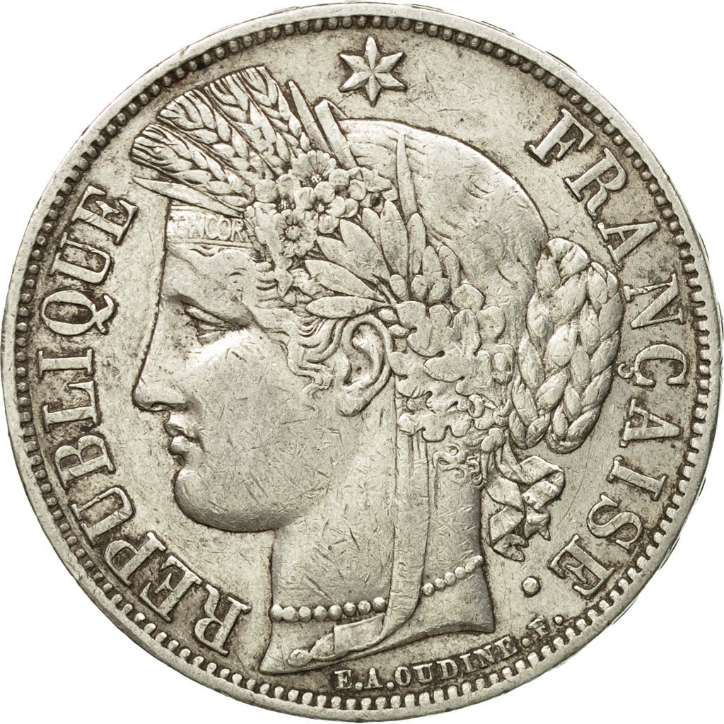Coin, France, Cérès, 5 Francs, 1850, Paris, EF(40-45), Silver, KM:761.1