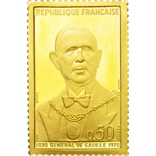France, Medal, Hommage au Général de Gaulle, 1890-1970, MS(64), Gold