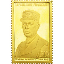 Frankrijk, Medaille, Hommage au Général de Gaulle, Juin 1940, UNC, Goud