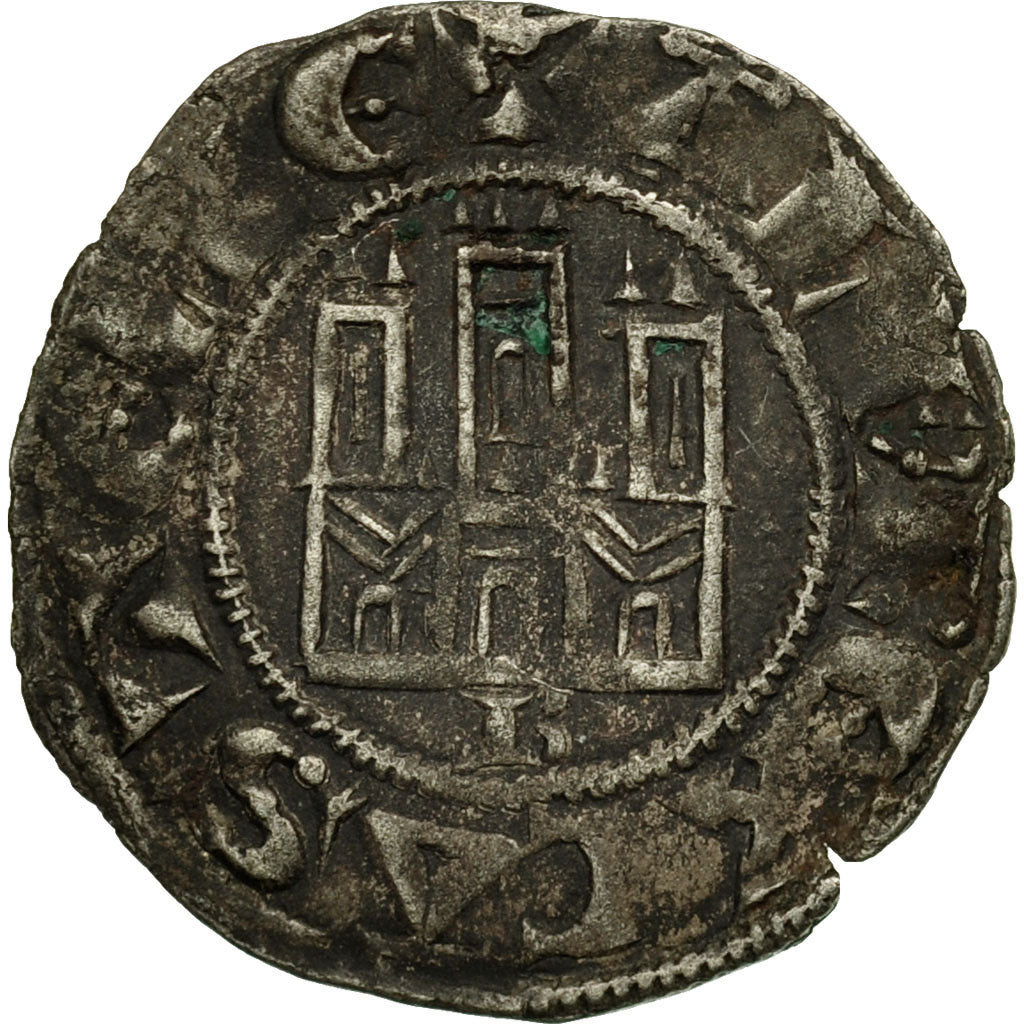 Moneda, España, Castille and Leon, Alfonso X, Denier, Burgos, MBC, Vellón