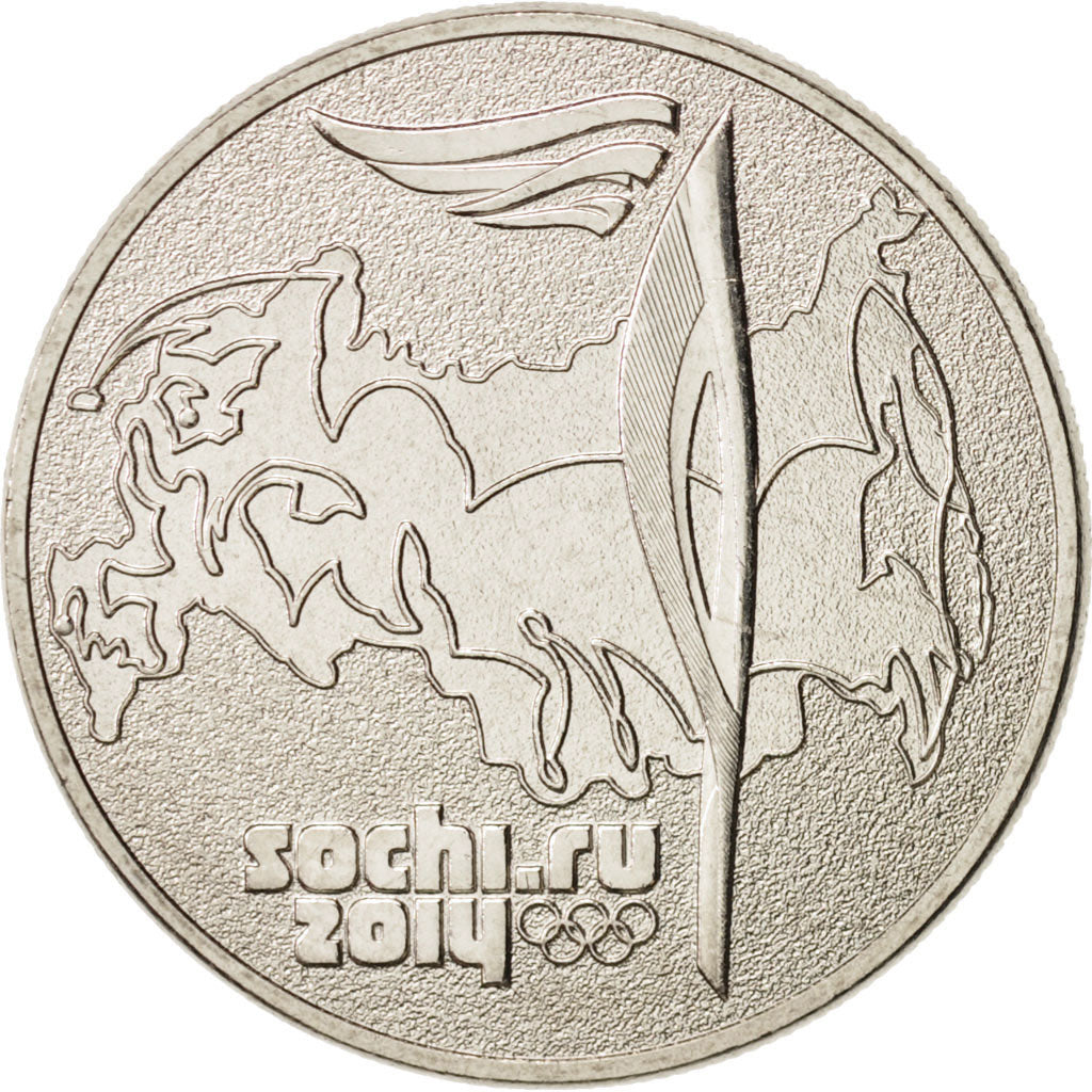 Coin, Russia, carte, 25 Roubles, 2014, MS(65-70), Copper-nickel, KM:New