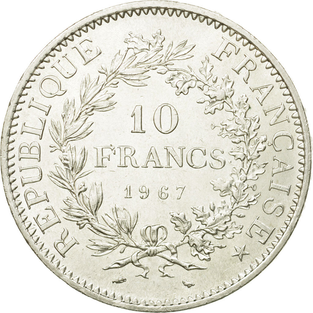 Coin, France, Hercule, 10 Francs, 1967, Paris, Avec accent, MS(63), Silver