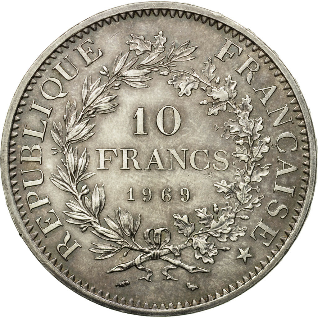Coin, France, Hercule, 10 Francs, 1969, Paris, MS(65-70), Silver, KM:932