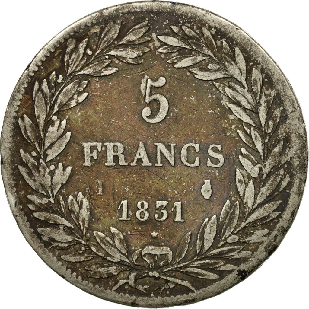 Münze, Frankreich, Louis-Philippe, 5 Francs, 1831, Limoges, S+, Silber