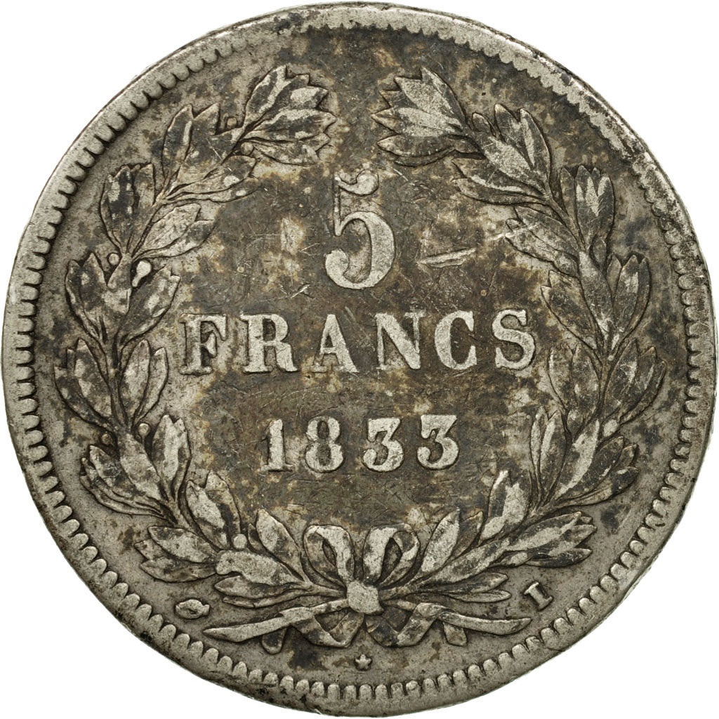 Monnaie, France, Louis-Philippe, 5 Francs, 1833, Limoges, TB+, Argent