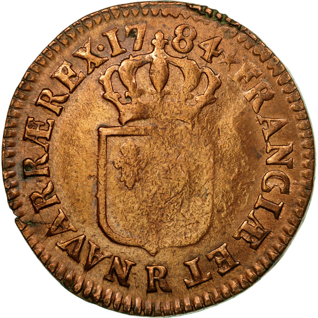 Moneta, Francia, Louis XVI, Sol ou sou, Sol, 1784, Orléans, MB+, Rame