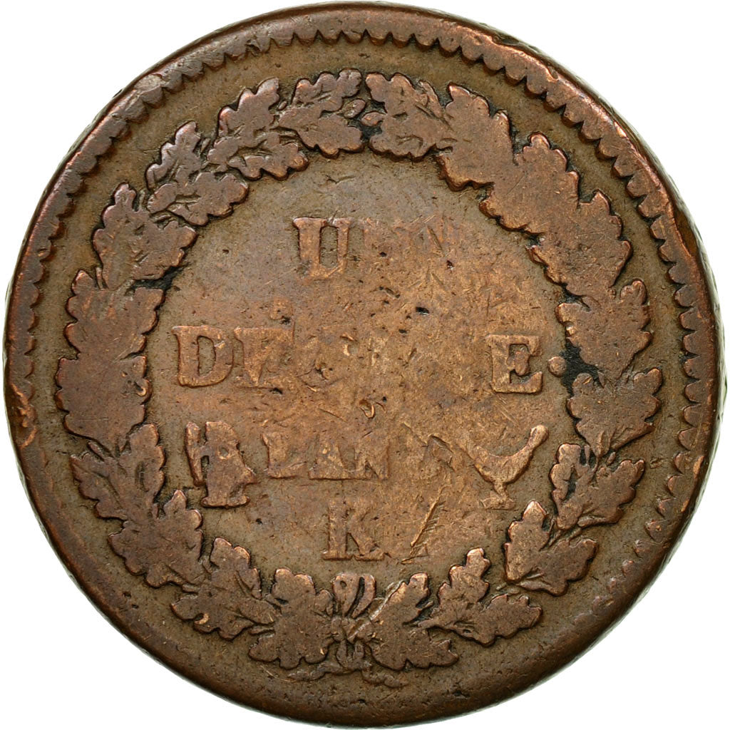 Coin, France, Un décime Dupré type définitif, An 8, Bordeaux, Bronze, KM:644.8
