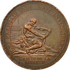 Coin, France, Monneron à l'Hercule, 5 Sols, 1792, Birmingham, EF(40-45)