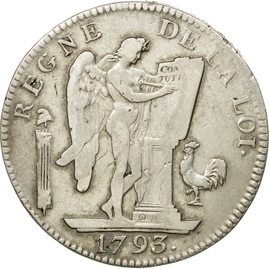 Coin, France, Écu de 6 livres françoise, 6 Livres, 1793, Paris, VF(30-35)