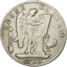 Coin, France, Écu de 6 livres françoise, 6 Livres, 1793, Paris, VF(30-35)
