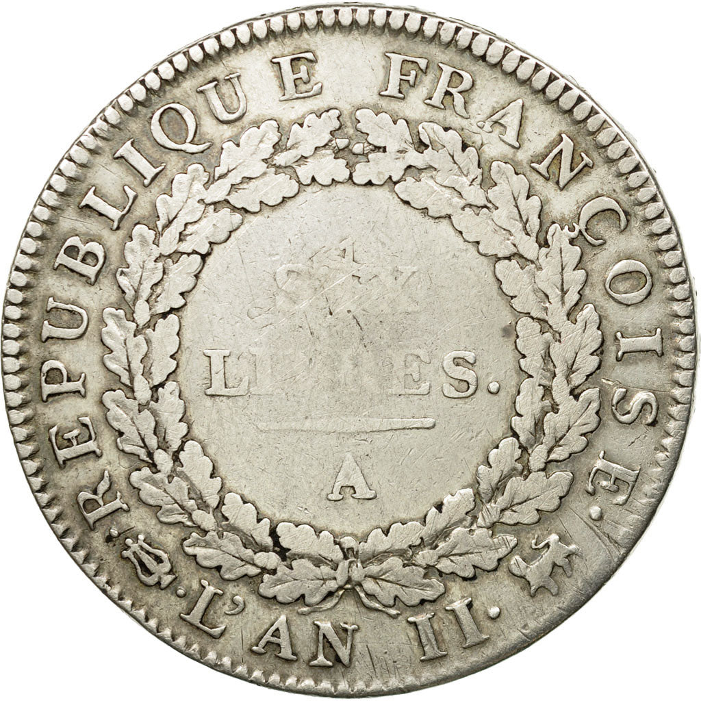 Coin, France, Écu de 6 livres françoise, 6 Livres, 1793, Paris, VF(30-35)