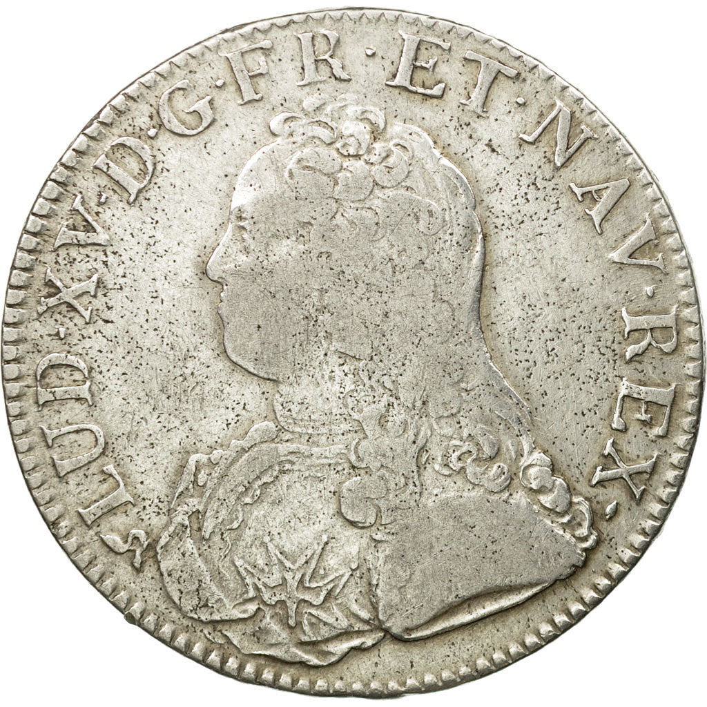 Coin, France, Louis XV, Écu aux branches d'olivier, Ecu, 1728, Rouen
