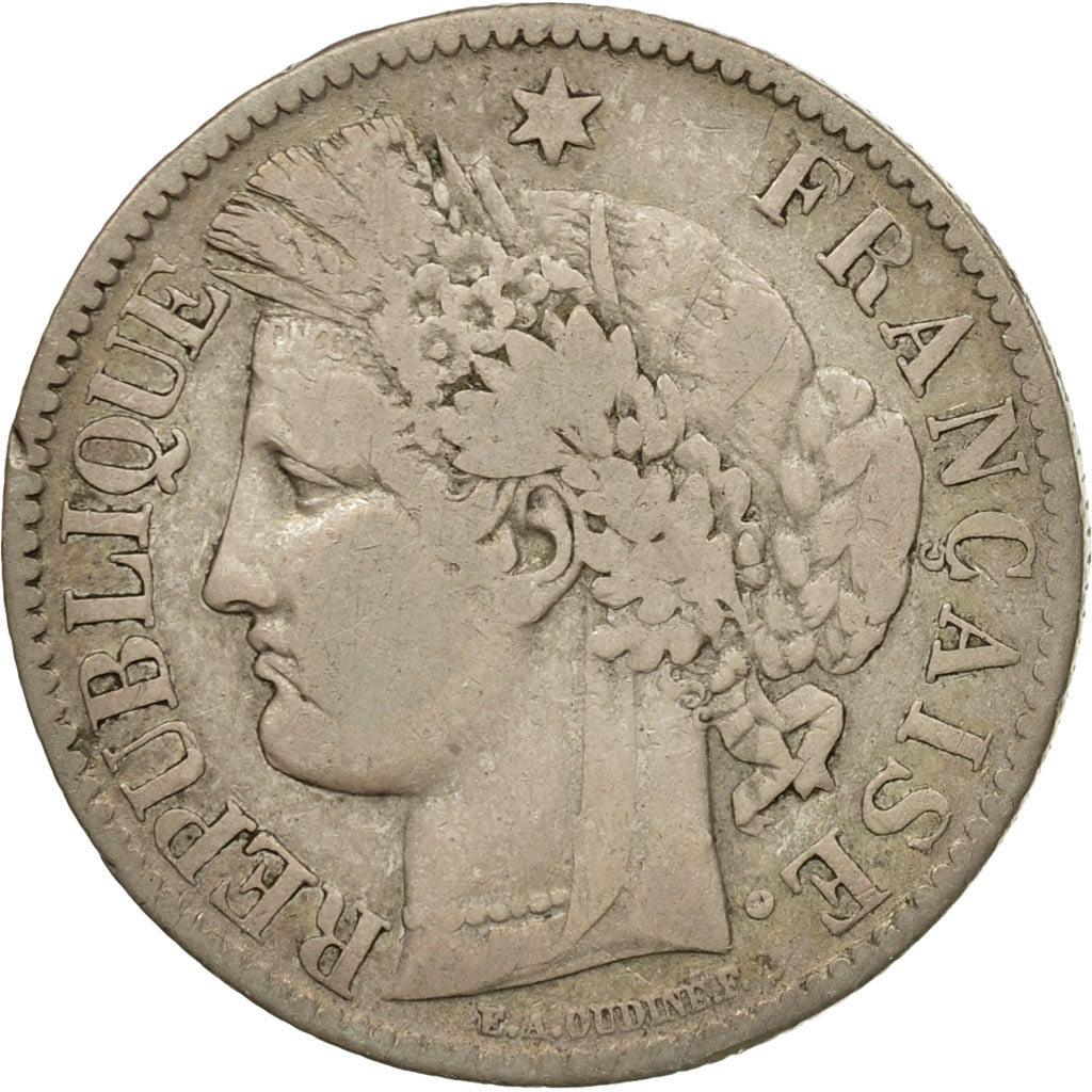 Coin, France, Cérès, 2 Francs, 1888, Paris, VF(30-35), Silver, KM:817.1