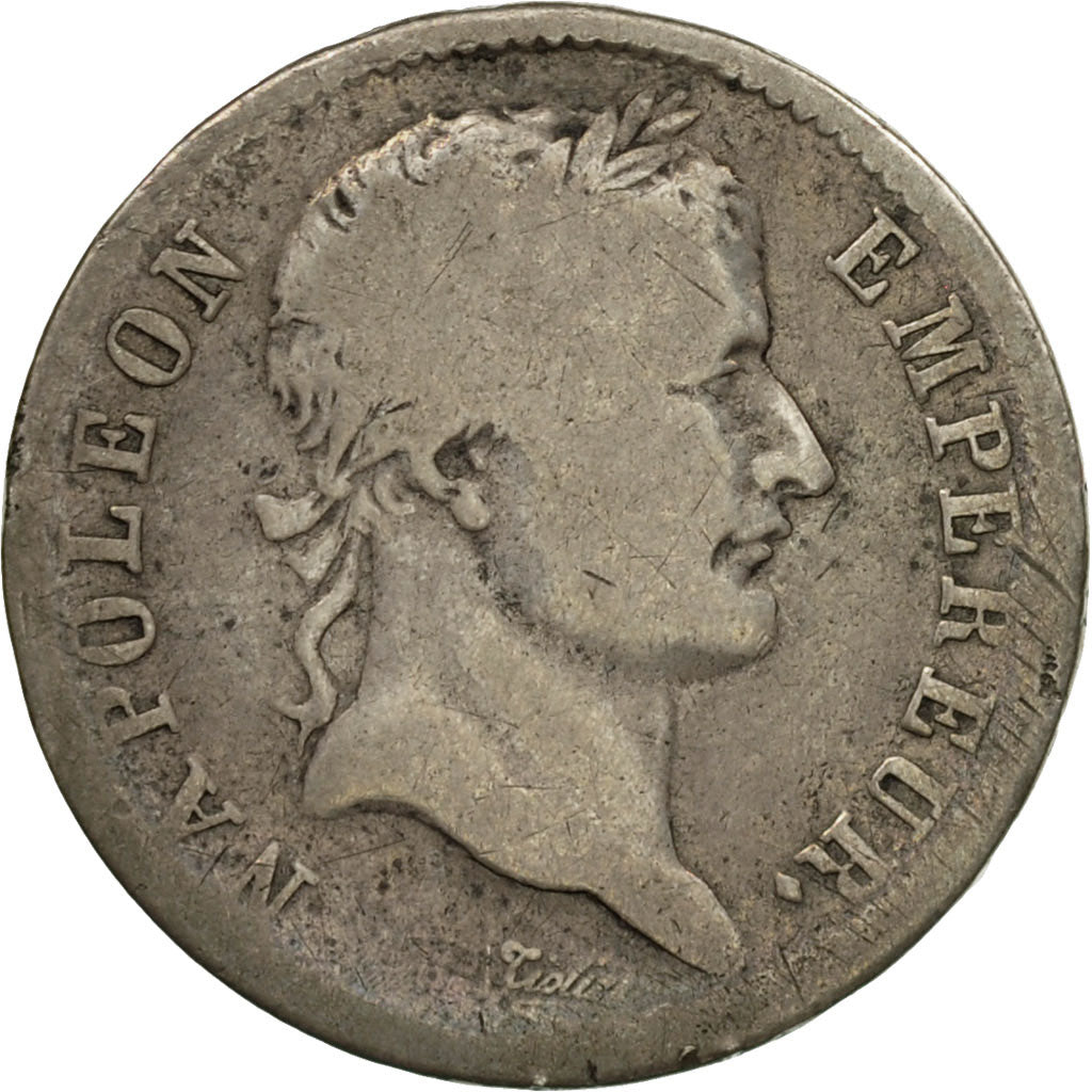 Moneda, Francia, Napoléon I, Franc, 1808, Paris, BC, Plata, KM:682.1