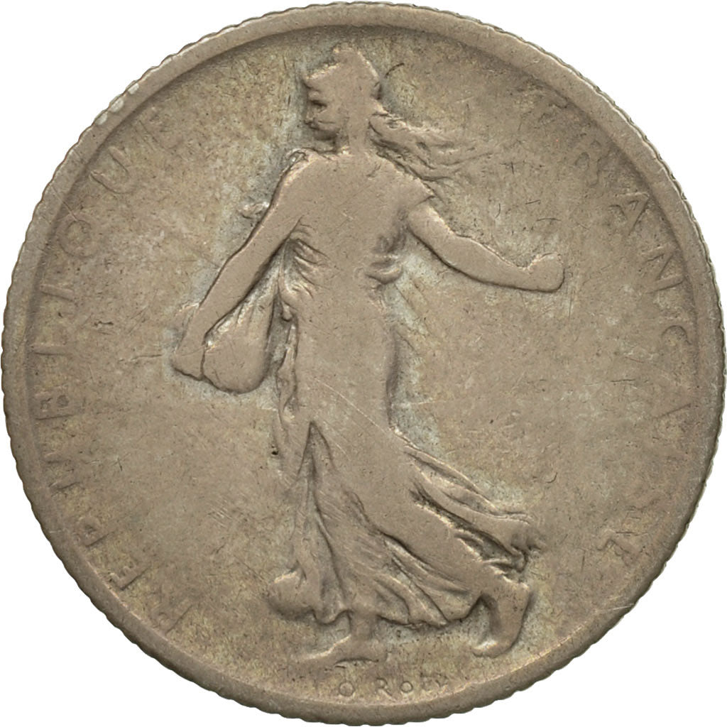 Moneta, Francja, Semeuse, Franc, 1900, Paris, F(12-15), Srebro, KM:844.1