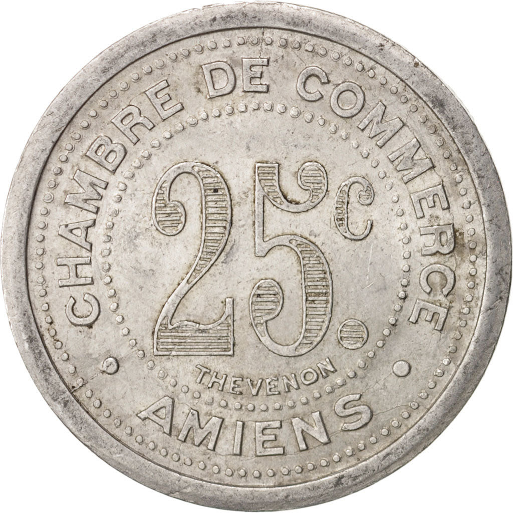 Coin, France, 25 Centimes, 1921, Amiens, AU(55-58), Aluminium, Elie:10.5