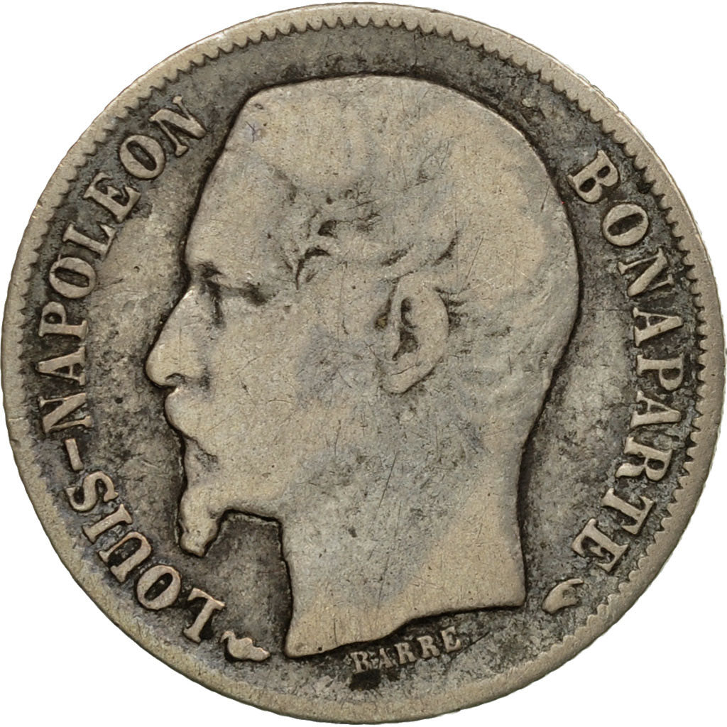 Moneta, Francia, Napoléon III, 50 Centimes, 1852, Paris, MB, Argento, KM:793