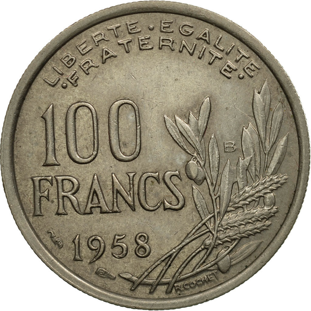 Coin, France, Cochet, 100 Francs, 1958, Beaumont - Le Roger, AU(55-58)