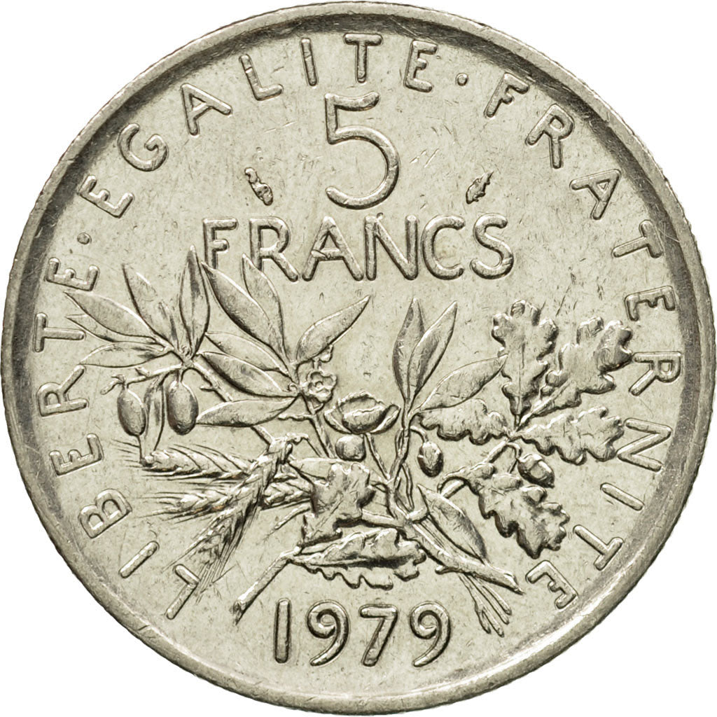 Coin, France, Semeuse, 5 Francs, 1979, Paris, MS(60-62), Nickel Clad
